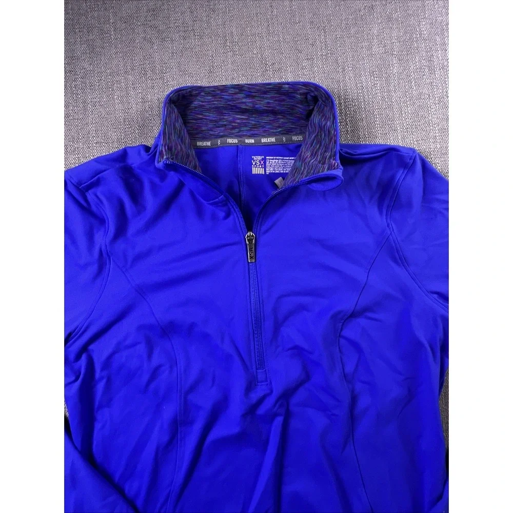 VSX Victoria's Secret Sport Knockout Blue 1/2 Zip Pullover Jacket Women's Large - Picture 3 of 11
